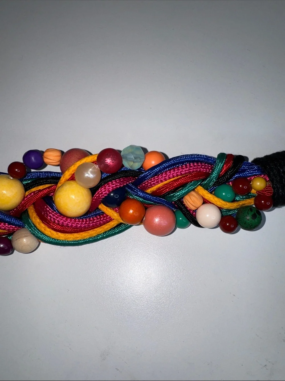 Carolyn Tanner Designs Inc. Colorful Beaded Braided Statement Belt – Vintage